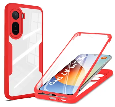 Produktbild von 360° Grad Hülle für Xiaomi Redmi A7 Pro Rundum vollschutz Integriertem Displayschutz Rot