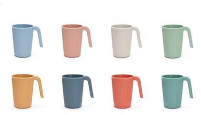 Produktbild von 8er Trinkbecher Set 350ml Bruchfest Wiederverwendbar BPA-Frei für Kinder & Erwachsene