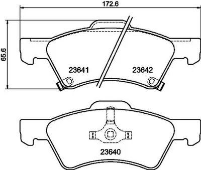Produktbild von HELLA Bremsbeläge Satz Vorne Bremsklötze für CHRYSLER VOYAGER IV (RG, RS) 8DB 355 010-061