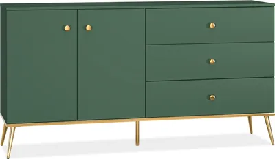 Produktbild von KONSIMO Kombikommode "ARICIA", Grün, Holz, ELEGANT, 160x85x40cm