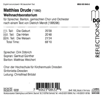 Produktbild von Chor Der Kirchenmusikschule Dresden: Weihnachts-Oratorium