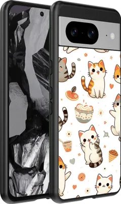 Zdjęcie produktu dla Etui na telefon Google Pixel 8A z nadrukiem kota - Etui z TPU z motywem kota - Smartphonics