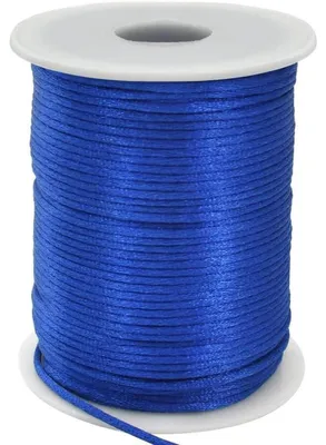 Obrázek produktu pro Nylonová šňůra, 2 mm x 110 m, královsky modrá, vhodná pro výrobu šperků, macramé a tvoření