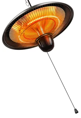 Immagine prodotto di Riscaldatore a infrarossi Eikuavons, 600/1200/1800W, riscaldatore da esterno sospeso, 3 livelli di riscaldamento, ideale per balconi e gazebo