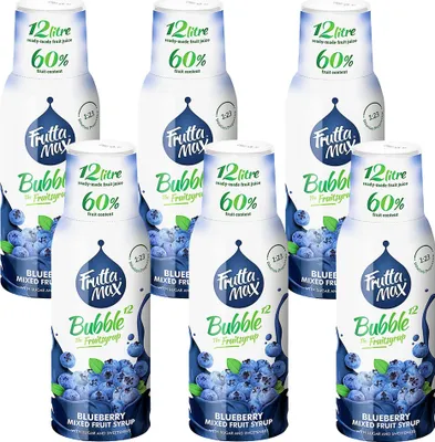 Image de FruttaMax sirop de myrtille 500ml, concentré, 6 pièces, kit boisson