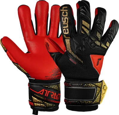 Image de Gants de gardien de but Reusch Attrakt Freegel Silver Junior avec Evolution Negative Cut 7075 blck/gold/firy red 4