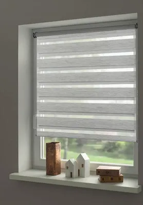 Produktbild von Gardinia Home Decor 23-1252, Manuell, Slatted, Rollo, Grau, Muster, Polyester