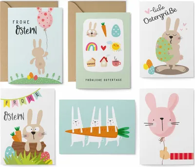Produktbild von Postkarten für Ostern - Osterkarten Set "Bunt"