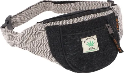 Produktbild von Praktische Gürteltasche, Ethno Bauchtasche, Sidebag - Schwarz, Uni - Erwachsene, Hanf,Baumwolle, 15*20*5 cm, Festival- Bauchtasche Hippie