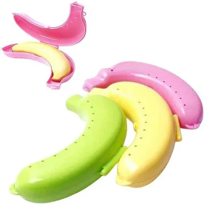Produktbild von Famanu Bananenschutzset 3 Stück – Robuste Bananenhalter – Schützt Obst in Tasche oder Lunchbox