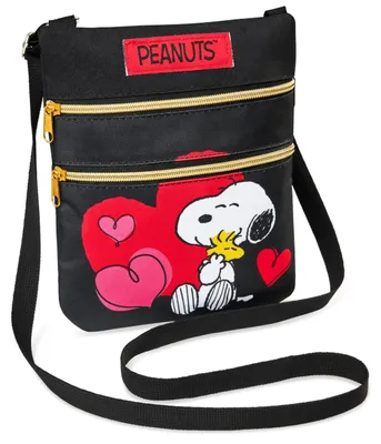 Obrázok produktu pre Kabelka Snoopy s motívom Peanuts, určená pre dievčatá, s priehradkami na zips
