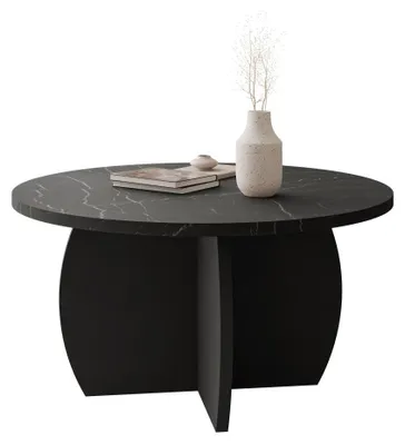 Produktbild von MIRJAN24 Couchtisch Tamisa, Wohnzimmer Kaffeetisch (Farbe: Schwarz / Marmor Schwarz)