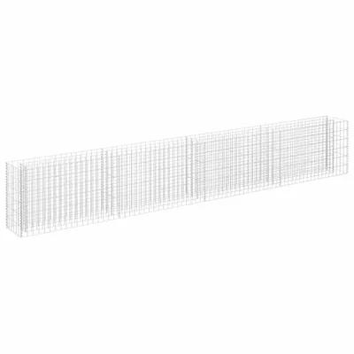 Zdjęcie produktu dla Podwyższona Donica Gabionowa, Galwanizowana Stal, 360X30X60 Cm Lumarko!
