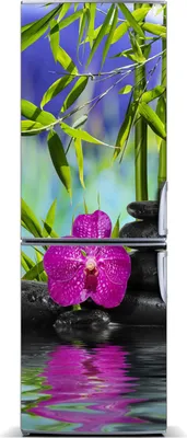 Produktbild von Tulup Kühlschrankdekoration - Magnetmatte - 70 cm x 190 cm - Magnet auf dem Kühlschrank - Orchidee Und Bambus