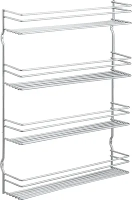 Zdjęcie produktu dla Metaltex ścienny stojak na przyprawy z 4 półkami Pepito Silver