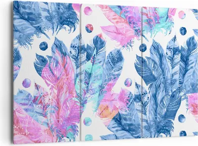 Produktbild von Bild auf Leinwand - Leinwandbild - Federn Vögel Bunt Komposition - 165x110cm - Wand Bild - Wanddeko - Leinwanddruck - Bilder - Kunstdruck - Leinwand bilder - Wandkunst - CE165x110-2945