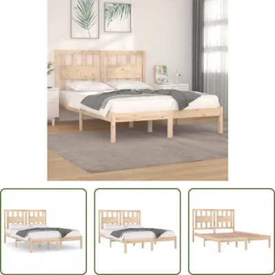Imagen del producto de La cama de madera maciza Kiefer de la marca Living Store, tamaño 180x200 cm