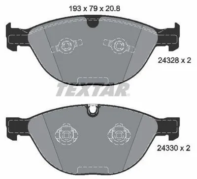 Produktbild von TEXTAR Bremsbeläge Satz Vorne für BMW 5 Limousine (E60) 2432801
