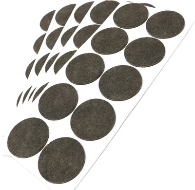 Produktbild von Adsamm® | 50 x selbstklebende Filzgleiter / Braun / Ø 45 mm / rund / Möbelgleiter aus Filz mit 3.5 mm Stärke
