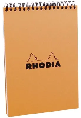 Produktbild von Rhodia 16500C, Einfarbig, Orange, A5, 80 Blätter, 80 g/m², Kariertes Papier