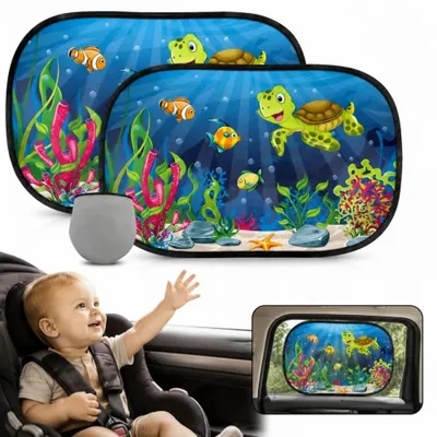 Produktbild von Auto Sonnenschutz Baby Kinder UV-Schutz Sonnenblende Seitenscheibe 2er Pack