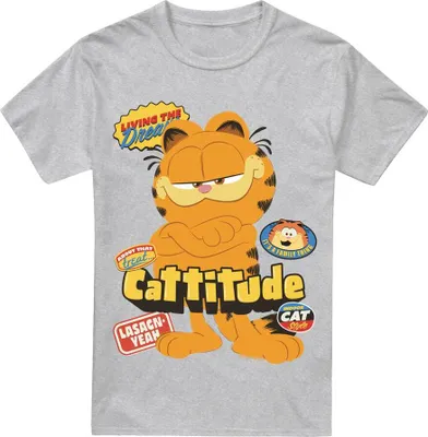 Imagen del producto de Camiseta para hombre con diseño de la película de Garfield, modelo "Cattitude", referencia TV6261 (talla XL), marca Sport Heide