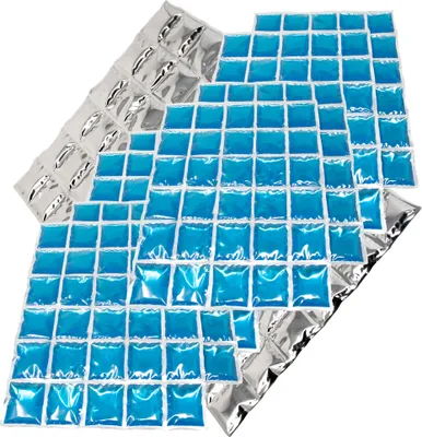 Produktbild von ToCi Kühlmatte | Großes Gel-Kühlkissen mit 30 Kühlzellen | Flexibles Eispack Kühlement Kühlkompresse Kühlakku | Kühlmanschette einzeln und im Set 9 Stück