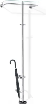 Produktbild von ZACK Edelstahl/Glas Garderobe ABILIO Wandgarderobe Hutablage 50677
