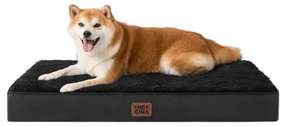 Produktbild von Orthopädisches Hundebett 89x58cm Schwarz für mittelgroße Hunde