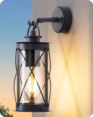 Produktbild von EDISHINE Wandlampe  Außen/Innen, Wandleuchte mit Aluminiumrahmen und E27-Fassung, IP44 wasserdicht, Anthrazit