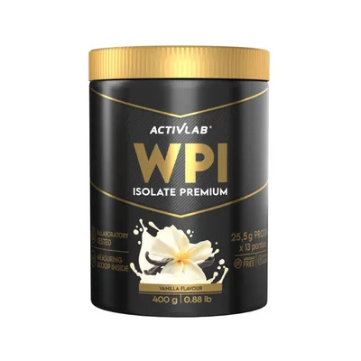 Produktbild von Activlab WPI Isolate Premium Whey Protein Isolat Vanille 85% Eiweiß – Low Carb, Zuckerfrei, BCAA, Muskelaufbau & Regeneration, 400 g