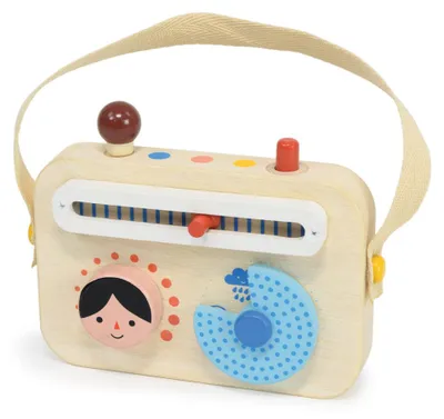 Image de Radio jouet Mentari pour enfants - une première radio colorée
