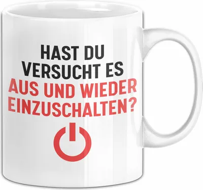 Produktbild von Aus Einschalten IT Techniker Tasse Geschenk Itler Nerd (Weiß)