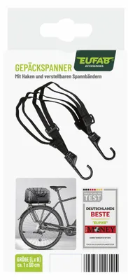 Produktbild von EUFAB Gepäckspanner mit Karabiner 60 cm schwarz