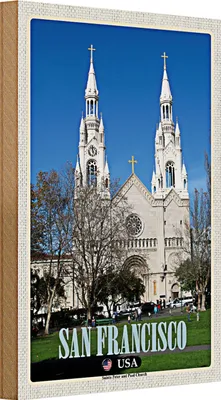 Produktbild von Holzschild Reise 20x30cm San Francisco Saints Peter and Paul Church