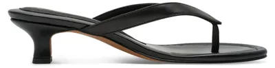 Produktbild von MARCO TOZZI Damen Pantolette Kitten-Heel Karree Leder Zehentrenner 2-27210-46, Größe:41 EU, Farbe:Schwarz