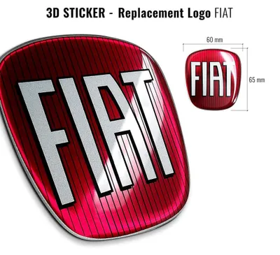 Productafbeelding van 3D-stickers, vervangingslogo voor voor- en achterkant van de Punto Evo