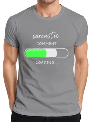 Productafbeelding van Sarkastische opmerking, grappig T-shirt voor heren, grijs, maat XL