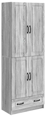 Image de vidaXL, ensemble de deux armoires, gris Sonoma, panneaux de particules