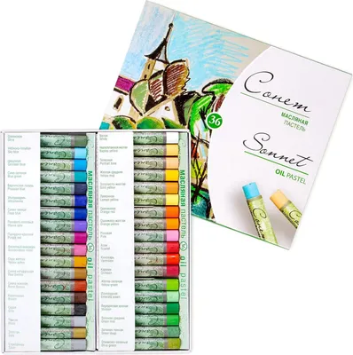 Produktbild von Sonnet - Studio 36 Ölpastellkreide Set | Fixiert ohne Fixativ | Für farbiges Papier, Karton, Holz, Keramik oder Leinwand | Hergestellt von Nevskaya Palitra