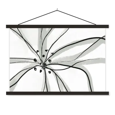 Produktbild von MuchoWow® Textilposter Blumen - Abstrakt - Design 150x100 cm mit schwarzem Rahmen - Schlafzimmer