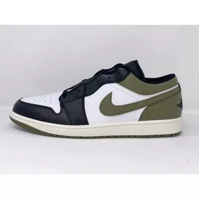 Produktbild von Nike Air Jordan 1 Low 'Olive Green' Black Sneaker Herren 553558-092 Größe 44,5