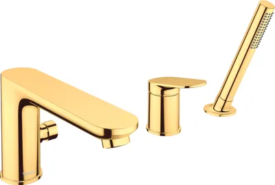 Immagine prodotto di Wave Duravit, robinetterie de baignoire 3 trous, saillie 200 mm, WA5260000034, WA5260000034