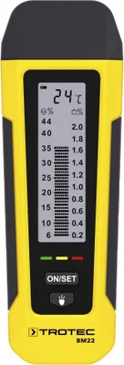 Produktbild von TROTEC BM22 Feuchteindikator Feuchtemessgerät Holzfeuchtemessgerät Materialfeuchtemessgerät Prüfer für Feuchtemessung wie Holz Brennholz Gips, Putz oder Estrich