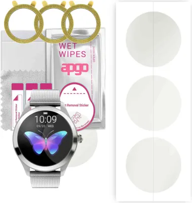 Produktbild von apgo 3 Stück Schutzfolie, Matt, kompatibel mit Rubicon Smartwatch SMARUB009 Smartwatch, Hydrogel Displayschutzfolie mit Positionierhilfe, Displayfolie, robust und kratzfest