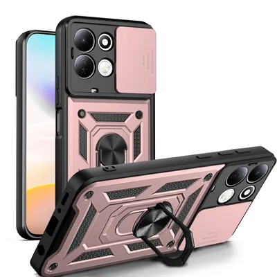 Produktbild von Outdoor Hülle Xiaomi Redmi 17 4G /5G Handyhülle Kameraschutz Ringhalter Rosegold