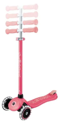 Image de Globber Trottinette Primo plus lights Glow in the Dark rose corail