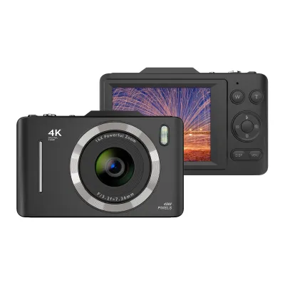 Obrázok produktu pre Digitálny fotoaparát s rozlíšením 4K, prenosná digitálna videokamera, 48 MP, 2,8-palcový IPS displej, stabilizácia obrazu, 16-násobný zoom, vstavaný blesk, akumulátor, darček k narodeninám a Vianociam pre teenagerov, študentov, priateľov