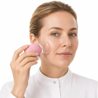 Produktbild von 4er Set Silikon-Gesichtsschröpfgläser, rosa Schröpfbecher für Gesichtsmassage, Vakuum-Massage zur Hautstraffung, Entspannung und Schönheitspflege