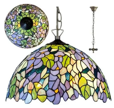 Immagine prodotto di Lampadario con vetri colorati AMAZONIT Ø50 2*E27
